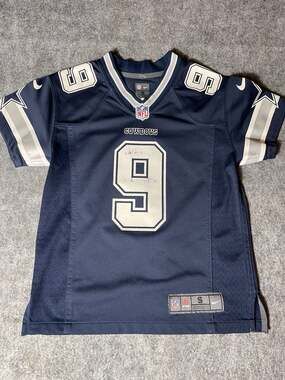 Nike Kids Tony Romo Dallas Cowboys #9 NFL Jersey Blue Size S (8)